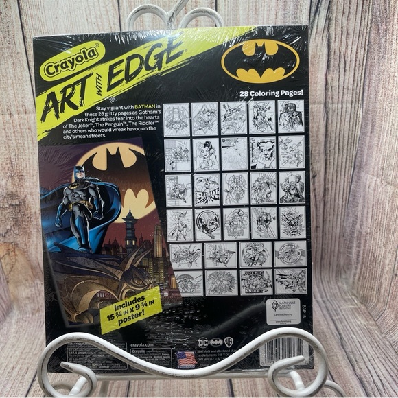 Batman DC Comics: Crayola Art with Edge w/28 Coloring Pages + Color Poster - Picture 2 of 2